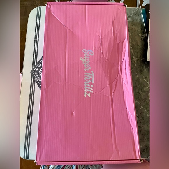 SUGAR THRILLZ BABY BLUE OBSIDIAN POCKET COMBAT BOOTS - Picture 5 of 7